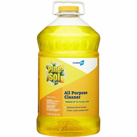 CloroxPro Pine-Sol All Purpose Cleaner - Concentrate - 144 fl oz (4.5 quart) - Lemon Fresh Scent - 63 / Bundle - Residue-free, D