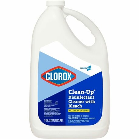 CloroxPro Clean-Up Disinfectant Cleaner with Bleach Refill - Liquid - 128 fl oz (4 quart) - Original Scent - 1 Each - Clear, Pal