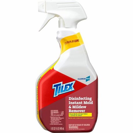 CloroxPro Tilex Disinfecting Instant Mold and Mildew Remover Spray - For Nonporous Surface, Tile, Toilet, Fiberglass - 32 fl oz 