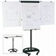 MasterVision MV 360 Degree Gold Ultra Mobile Easel - 26.5" (2.2 ft) Width x 38.5" (3.2 ft) Height - White Lacquered Steel Surfac