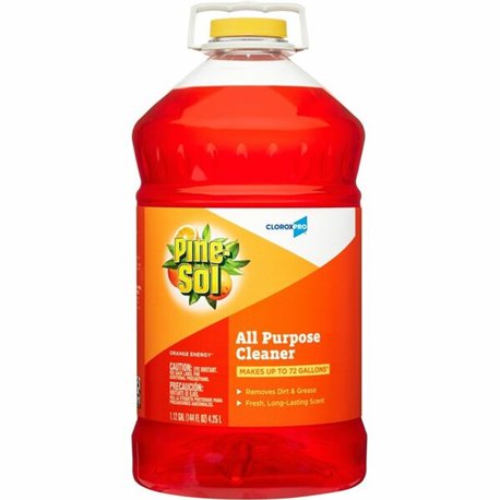 CloroxPro Pine-Sol All Purpose Cleaner - Concentrate - 144 fl oz (4.5 quart) - Orange Energy Scent - 1 Each - Pleasant Scent - O