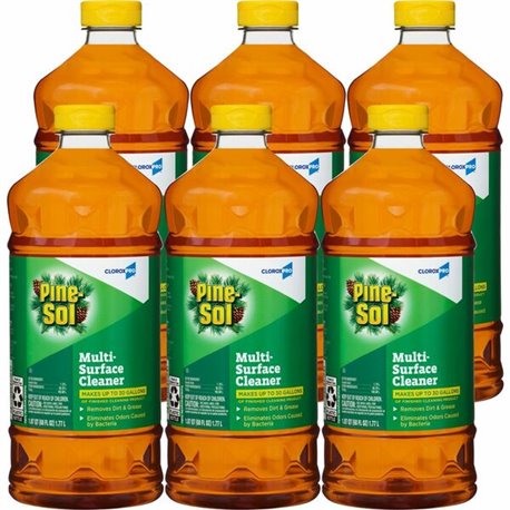 CloroxPro Pine-Sol Multi-Surface Cleaner - For Multipurpose - Concentrate - 60 fl oz (1.9 quart) - Pine Scent - 6 / Carton - Deo