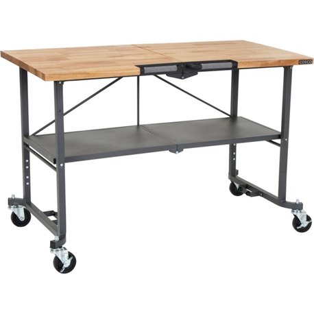 Cosco SmartFold Butcher Block Portable Workbench - 400 lb Capacity x 52" Table Top Width x 34.80" Table Top Depth - 25.50" Heigh