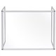 Bi-silque Desktop Divider Glass Barrier - 35.4" Width x 0.5" Depth x 23.6" Height x 53.2" Length - 1 Each - Aluminum - Glass