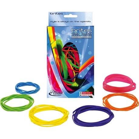 Brites Color-Coded Rubber Bands - Size: 16, 18, 19, 32, 33, 64 - Reusable, Elastic, Stretchable, Latex-free, Freezer Safe, Micro