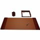 Dacasso Mocha Leather 3-Piece Desk Pad Kit - 1 Each