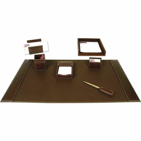 Dacasso Rustic Leather Desk Set - 1 Each