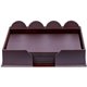 Dacasso Leatherette Conference Room Set - Rectangular - 17" Width - Leatherette, Velveteen - Chocolate Brown