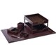 Dacasso 8-Piece Econo-Line Desk Set - Bonded Brown Leather - 1 Each