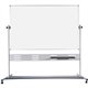 MasterVision Magnetic Dry Erase 2-sided Easel - 72" (6 ft) Width x 48" (4 ft) Height - White Lacquered Steel Surface - Silver Al