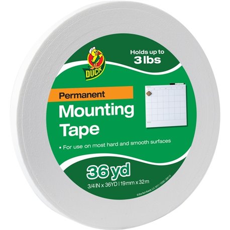 Duck Brand Brand Double-sided Foam Mounting Tape - 36 yd Length x 0.75" Width - For Mounting, Crafting, Name Plate, Sign - 1 / R