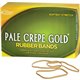 Alliance Rubber 20335 Pale Crepe Gold Rubber Bands - Size 33 - Approx. 970 Bands - 3 1/2" x 1/8" - Golden Crepe - 1 lb Box