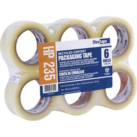 Duck HP 235 Hot Melt Packaging Tape - 109.36 yd Length x 1.89" Width - 6 / Pack - Clear