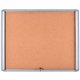 MasterVision Water-Resistant Enclosed Corkboard - 30" Height x 26.50" Width x 0.70" Depth - Light Brown Cork Surface - Water Res