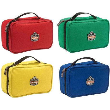 Ergodyne Arsenal Carrying Case Tools - Red, Blue, Green, Yellow - Water Resistant Back - 600D Polyester Body - 3" Height x 4.5" 