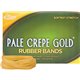 Alliance Rubber 20645 Pale Crepe Gold Rubber Bands - Size 64 - 1 lb Box - Approx. 490 Bands - 3 1/2" x 1/4" - Golden Crepe