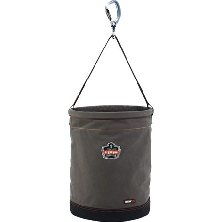 Arsenal 5945 Swiveling Carabiner Canvas Hoist Bucket - Reinforced, Handle, Pocket, Durable, Storm Drain - 17.8" - Plastic, Nylon