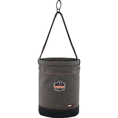 Arsenal 5960 Canvas Hoist Bucket with D-Rings - Reinforced, Handle, Pocket, Durable, Storm Drain - 14" - Plastic, Nylon, Nickel 