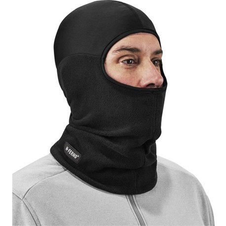 Ergodyne N-Ferno 6822 Balaclava Face Mask - Spandex Top - Fleece, Spandex - Black