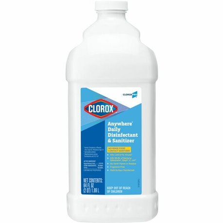 CloroxPro Anywhere Daily Disinfectant & Sanitizer - 64 fl oz (2 quart)Bottle - 1 Each - Low Odor, pH Balanced, Rinse-free, Stron