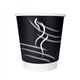 RDI 10 oz Double Wall Hot Paper Cups - 600 / Carton - Black - Paper - Hot Drink, Beverage, Coffee, Hot Chocolate, Tea