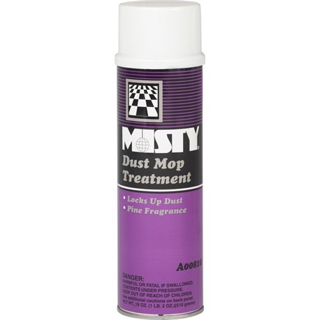 MISTY Dust Mop Treatment - For Multi Surface - 18 fl oz (0.6 quart) - Pine Scent - 12 / Carton - No-wax, Water Based, Silicon-fr