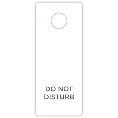 RDI Do-Not-Disturb Hang Sign - 100 / Carton - Do Not Disturb Print/Message - 3" Width x 8" Height - Rectangular Shape - Hanging 