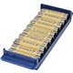 ControlTek Coin Trays for Nickels - Stackable - 1 x Coin Tray10 Coin Compartment(s) - Blue - Plastic