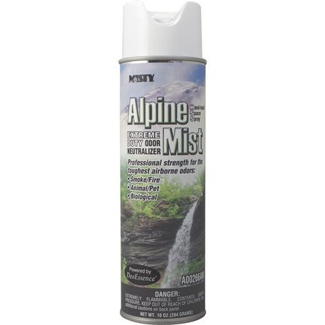 MISTY Alpine Mist Extreme Odor Neutralizer - Spray - 10 fl oz (0.3 quart) - 12 / Carton