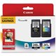 Canon PG-240XL/CL-241XL/GP-502 Original High Yield Inkjet Ink Cartridge/Paper Kit - Combo Pack - Black, Tri-color - 2 / Pack - I