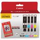 Canon PGI-250/CLI-251 Original Ink Cartridge/Paper Kit - Inkjet - Pigment Black, Cyan, Magenta, Yellow - 4 / Pack