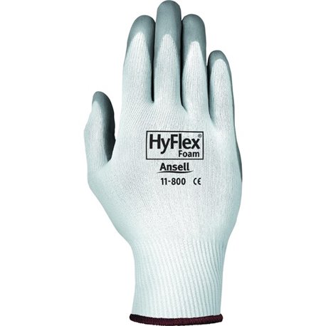 HyFlex Health Hyflex Gloves - X-Large Size - White, Gray - Abrasion Resistant - For Healthcare Working - 2 / Pair