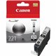 Canon CLI-221BK Original Ink Cartridge - Inkjet - 342 Pages - Black - 1 Each