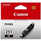 Canon CLI-251BK Original Ink Cartridge - Inkjet - 290 Pages - Black - 1 Each