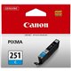 Canon CLI-251C Original Ink Cartridge - Inkjet - Cyan - 1 Each