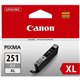 Canon CLI251XLGY Original Ink Cartridge - Inkjet - Gray - 1 Each