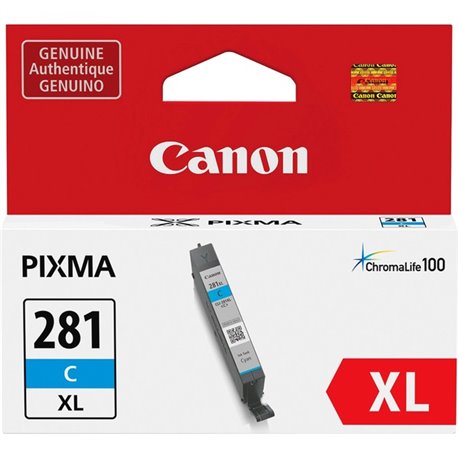 Canon CLI-281XL Original Inkjet Ink Cartridge - Cyan - 1 Each - Inkjet - 1 Each