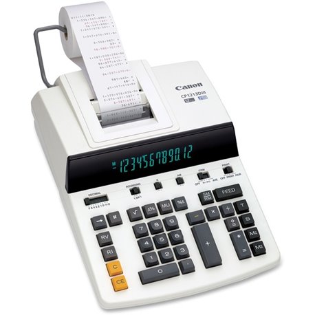 Canon CP1213DIII Desktop Printing Calculator - Dual Color Print - Dot Matrix - 4.8 lps - Ergonomic Design, Independent Memory, I