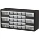 Akro-Mils 26-Drawer Plastic Storage Cabinet - 26 Compartment(s) - 10.3" Height x 20" Width x 6.4" Depth - Unbreakable, Stackable