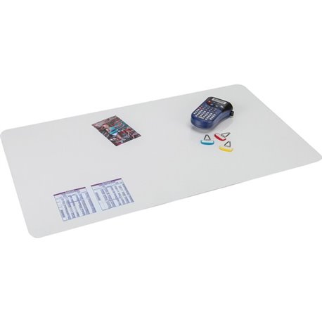 Artistic Krystal Antimicrobial Desk Pad - Rectangular - 24" Width x 19" Depth - Vinyl - Clear