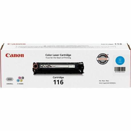 Canon 116 Original Toner Cartridge - Laser - 1500 Pages - Cyan - 1 Each