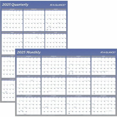 At-A-Glance Vertical Horizontal Reversible Erasable Wall Calendar - Large Size - Yearly - 12 Month - January 2025 - December 202