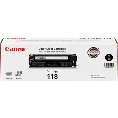 Canon CRTDG118-BK Original Toner Cartridge - Laser - 3400 Pages - Black - 1 Each