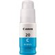 Canon GI-20 MegaTank Ink - Inkjet - Cyan - 1 Each