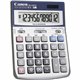 Canon HS-1200TS 12-Digit Angled Display Calculator - 12 Digits - LCD - Battery/Solar Powered - 1.4" x 4.8" x 6.7" - Black, White