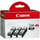 Canon PGI-220BK Original Ink Cartridge - Inkjet - Black - 3 / Pack