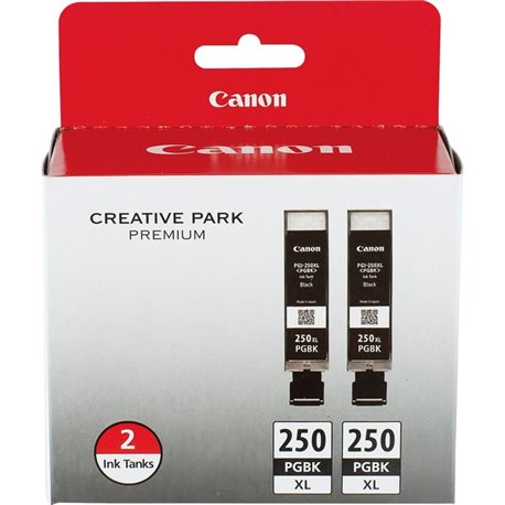 Canon PGI-250 XL Original Ink Cartridge - Inkjet - High Yield - Pigment Black - 2 / Pack