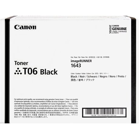 Canon T06 Original Laser Toner Cartridge - Black - 1 Each - 20500 Pages