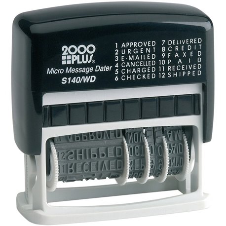 COSCO 2000 Plus Micro Message 6-year Dater Stamp - Message/Date Stamp - "APPROVED, URGENT, E-MAILED, CANCELLED, CHARGED, CHECKED