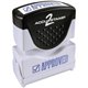 COSCO Shutter Stamp - Message Stamp - "APPROVED" - 0.50" Impression Width - 20000 Impression(s) - Blue - Rubber, Plastic - 1 Eac